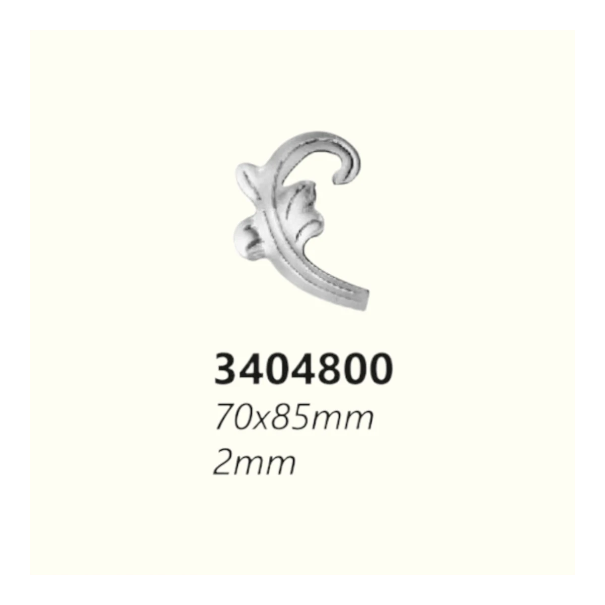 Връх от ковано желязо 3404800 (2 mm), 70*85 mm